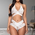 thumbnail image 2 of DISKEBUISS Lingerie For Women Naughty Ladies Fashion Temptation Lingerie Lace Neckband Underwear White S, 2 of 7