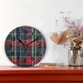 thumbnail image 2 of Yayeee 10" Wall Clock Battery Operated Quartz Round Silent Non-Ticking Home Decor, Warm Tartan Mosaic, 2 of 6