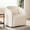 White, variant on CHIC HOUSE Swivel Accent Chair for Living Room with Hidden Storage, Upholstered in Teddy Velvet, Small Barrel Chair for Bedroom with Plump Pillow, Comfy Round Armchair Reading Cushion Chair, White