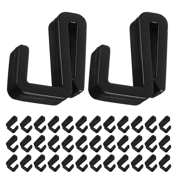 DEEPCRAFF 40Pcs Plastic S Hooks for Closet Organization Black Space Saving Storage Hooks