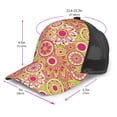 thumbnail image 3 of Picia Yellow Flowers Pattern Trucker Hat,Baseball Cap,Sun Protection Cap,Stylish Headwear,Leisure Cap,Outdoor Sports Cap, 3 of 7