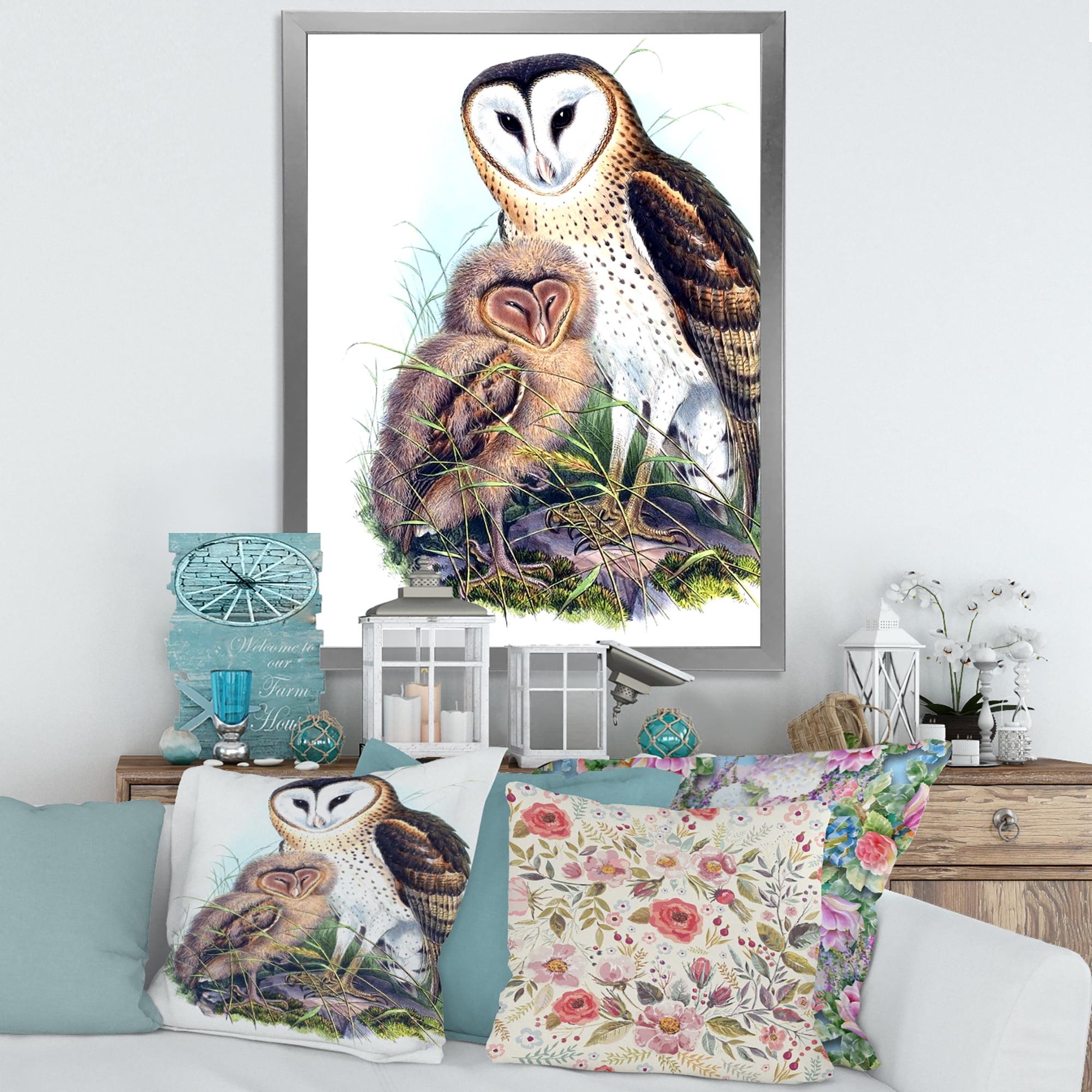 Designart 'Ancient Birds I' Traditional Framed Art Print