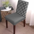 thumbnail image 2 of Dining Chair Covers Set of 4,Modern Minimalist Checkered Universal Stretch Kitchen Seat Covers Parsons Chair Protector Slipcover for Home Restaurant Party Decor,Abstract Red Black Buffalo Plaid, 2 of 6