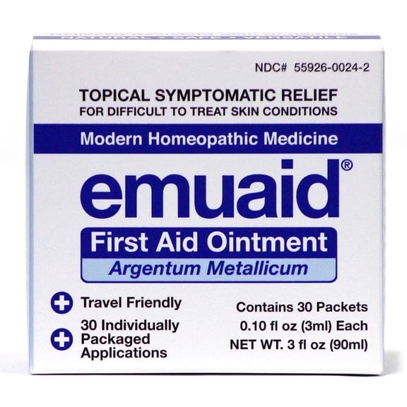 Emuaid 30-Day Travel Pack Ointment Single-Use Packets for Eczema, Athlete’s Foot, Psoriasis and Jock Itch, 30 Count, 0.10 oz Each