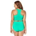 thumbnail image 2 of Swimsuits for All Cropped Racerback Tankini Set With High Waist Swim Brief, 2 of 5