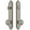 Satin Nickel, variant on Grandeur 839821 Arc Solid Brass Tall Plate Single Cylinder Keyed Entry Set - Grey