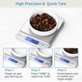 thumbnail image 5 of Idealforce Digital Weight Scale Pocket Scale 2000g x 0.1g Food Scale High Precision Kitchen Scale Multifunctional Stainless Steel Pocket Scale with Back-Lit LCD Display Tare PCS Features, Silver, 5 of 8