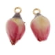 thumbnail image 2 of 2 colgantes de flores secas de resina para hacer joyas con forma de pendientes. rosado, 2 of 9