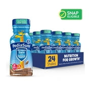 PediaSure Grow & Gain with Immune Support, 7g Protein, Chocolate, 8-fl-oz Bottle, 24 Shakes