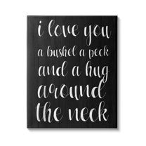 Stupell Industries Love You Bushel Peck Hug Around Neck Phrase, 30 x 40, Design by Daphne Polselli
