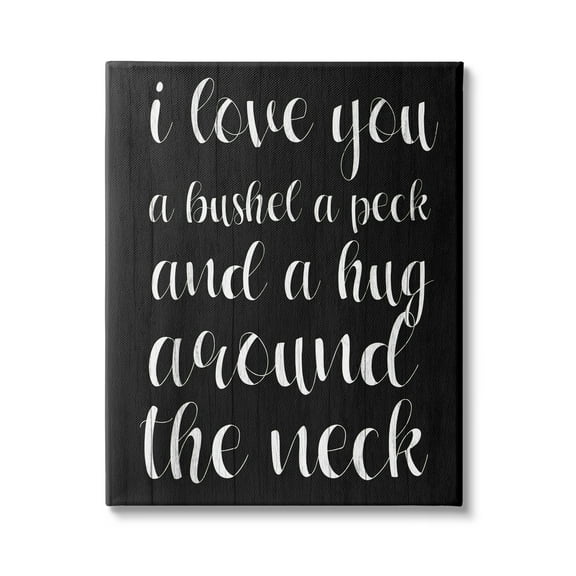 Stupell Industries Love You Bushel Peck Hug Around Neck Phrase, 30 x 40, Design by Daphne Polselli