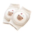 thumbnail image 2 of rodilleras infantiles Protector de gateo para bebés, calentadores de piernas, dibujos animados infantiles de malla anticaída, coderas, rodilleras para bebés para niños, , Ojos osos Fanmusic rodilleras infantiles, 2 of 7