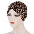 thumbnail image 2 of SPRING PARK Women Muslim Hijab Braid Hat Flower Leopard Printed Turban Headscarf Chemo Cap Headwrap, 2 of 5