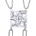 thumbnail image 1 of Square Pendant Jigsaw Necklace Round Puzzle Clavicle Chain Stainless Steel--A-Product code 45004 A, 1 of 5