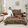 thumbnail image 4 of Feelyou Jungle Wildlife Wolf Twin Comforter Sets, Brown Rustic Cabin Bedding Set, 2 Pieces, 4 of 8