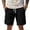 Black -CI35, variant on Nestiefly Mens Linen Cargo Shorts Summer Casual Loose Elastic Waist Drawstring Lightweight Beach Vacation Shorts with Pockets Light Blue 2XL