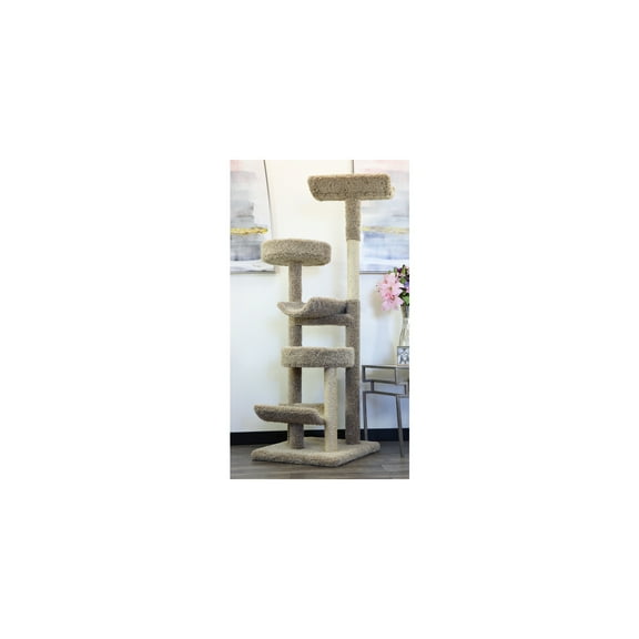 Prestige Cat Trees 130098-Neutral Staggered Cat Tower Cat Tree