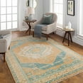 thumbnail image 2 of Hauteloom Ligayan Wool Living Room, Bedroom Area Rug - Traditional - Camel, Tan, PaleBlue - 8' x 10', 2 of 6