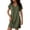 Army Green, variant on cocolona Women Linen Dress Summer Casual Loose V Neck Short Sleeve T-shirt Dress Beach Vacation Mini Dress