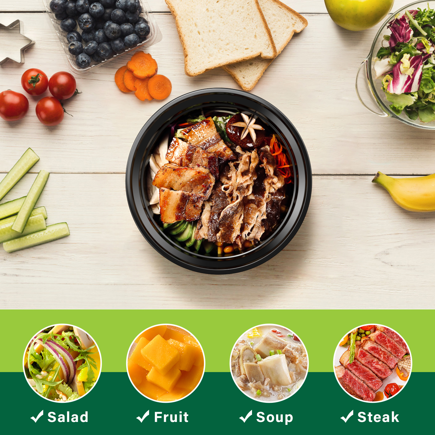 TINANA 15-Pack 16oz Meal Prep Containers with Lids photo 4