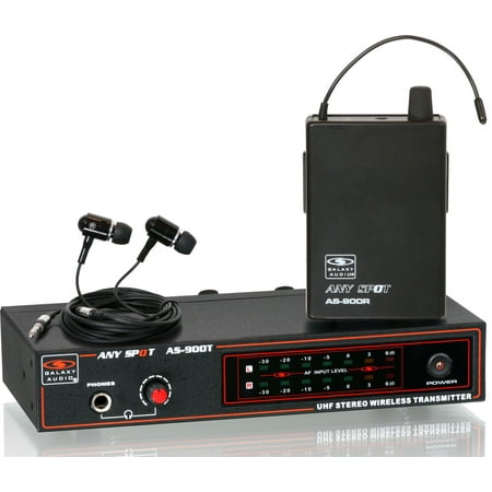 GALAXY AUDIO Personal Audio Monitor System Designed To Receive Audio Signals From Up To 150 Feet W/earbuds Transmitter A