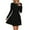 Black, variant on Polka Dot Velvet Dress, Long Sleeve Sparkle Embellished Dress with Defined Waist, Glamorous Holiday Party Dress for Christmas and New Year's Eve Black S