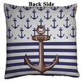 thumbnail image 2 of PKQWTM Nautical Marine Anchor Knots Yacht Square Reversible Mermaid Cushion Cover Home Decor Sequin Pillow Case Size 16x16 inches, 2 of 2