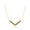 Gold, variant on Women's Polished Cubic Zirconia Chevron Steel Necklace - 18"