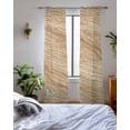 thumbnail image 3 of Country Farmhouse Sheer Curtains 63 Inch Length 2 Panels Set for Living Room/Bedroom, Vintage Brown Wooden Grain Kitchen Curtains Grommet Semi-Sheer Curtains Drapes Voile Window Treatments 42"x63"x2, 3 of 7