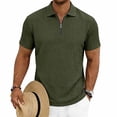thumbnail image 5 of PBNBP Polos Shirts for Men,Mens Jacquard Knitted Polos Shirts Quarter Zip Polos T Shirt Short Sleeve Regular Fit Shirt for Summer, 5 of 9