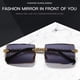thumbnail image 4 of Gafas de sol sin montura para mujer con estilo piloto de moda, protección UV4 para conducir Copos enteros grises, 4 of 9