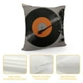 thumbnail image 4 of JEUXUS  Retro Vintage Vinyl Record Cotton Linen Square Throw Waist Pillow Case Decorative Cushion Cover Pillowcase Sofa 18"x 18", 4 of 5