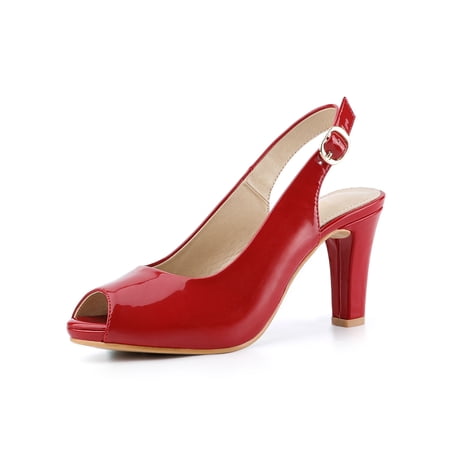 block heel peep toe pumps