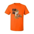 thumbnail image 2 of Wild Bobby God Made Me This Way Cross with Sunflowers Inspirational/Christian Men Tee, Orange, Large, 2 of 6