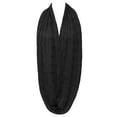 thumbnail image 4 of Wrapables® Winter Warm Cable Knit Infinity Scarf and Faux Fur Pom Pom Beanie Set, Black, 4 of 8
