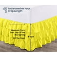 thumbnail image 5 of SGI Bedding 09 Inch Multi Ruffled Bed Skirt | Microfiber Bed Skirt | Fade Resistant, Wrinkle Free, Anti-static, Decorative, Extra Storage Space, Clutter-Free | California King, Yellow, 5 of 8