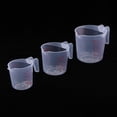 thumbnail image 4 of 3 tazas medidoras de plástico transparente para hornear para , azúcar, Zulema Copas de medición para hornear claras, 4 of 8