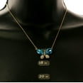 thumbnail image 3 of Mi Amore Adjustable Pendant-Necklace Gold-Tone/Blue, 3 of 3