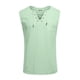thumbnail image 3 of camisas de lino de algodón sueltas casuales para hombres camisa de color blusa chaleco sin mangas camisas de playa tops verde menta / l, 3 of 5