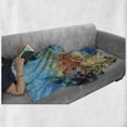thumbnail image 6 of Turtle Soft Flannel Fleece Throw Blanket, Colorful Underwater Animal Swimming Among the Coral Reef Scenic Exotic View, Cozy Plush for Indoor and Outdoor Use, 50" x 60", Multicolor, by Ambesonne, 6 of 6
