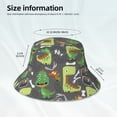 thumbnail image 6 of Bingfone Cartoon Dinosaurs.Cute Dinosaurs Bucket Hat For Men Women,Packable Reversible Printed Sun Hats,Fisherman Outdoor Travel Hiking Beach Caps, 6 of 9