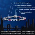 thumbnail image 2 of Gem Stone King 925 Sterling Silver Red Created Ruby and Black Onyx and Lab Grown Diamond Bracelet for Women | 3.61 Cttw | Gemstone July Birthstone | Oval 6X4MM | Length 7.25 inches, 2 of 6