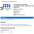 thumbnail image 2 of Rear Sway Bar Link Bushing - Compatible with 1999 - 2004 Ford F-350 Super Duty 2000 2001 2002 2003, 2 of 2