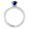 thumbnail image 4 of Aonejewelry 1.15 Ct. Ttw Halo Split Shank Tanzanite and Diamond Engagement Ring Crafted In 14k Solid White Gold, 4 of 4