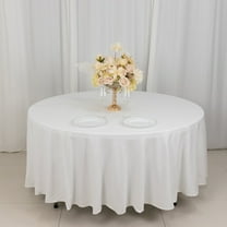 Balsa Circle 108" Round Cotton Tablecloths Wedding Linens White