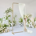 thumbnail image 4 of Backdrop Stand Wedding Arches Frame Kit with Elastic Cloth Cover, 39"X79" Metal Rectangular Balloon Arch Stand for Wedding Birthday Parties Ceremony Anniversary Decor (Gold/Pink), 4 of 7