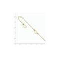 thumbnail image 3 of Gem & Harmony 14K Yellow Gold Adjustable Heart Anklet 9 inches for Women, 3 of 4