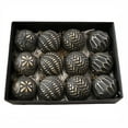 thumbnail image 2 of 12 Pcs Christmas Tree Decorations - Elegant Black Assorted Christmas Balls Ornaments, for Xmas Tree Hanging, Christmas Decorations, 2 of 9