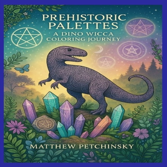 Prehistoric Palettes: A Dino Wicca Coloring Journey, (Paperback)