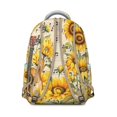 thumbnail image 3 of "Wildflower & Sunflower Print Bookbag - Women’s Backpack for School, College, Work, Travel - Water-Resistant, Lightweight, Roomy Compartments, Stylish Floral Design, Comfortable Carry", 3 of 6